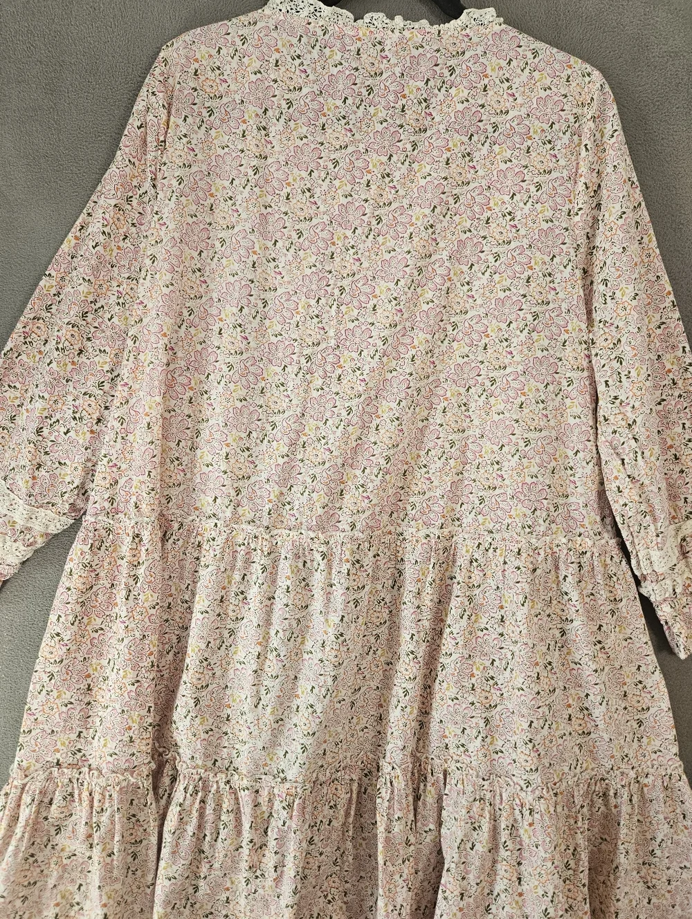 Sundance Ditsy Floral Cottagecore Dress Lace Ruffle Prairie Buttons Women’s XL - Picture 9 of 10